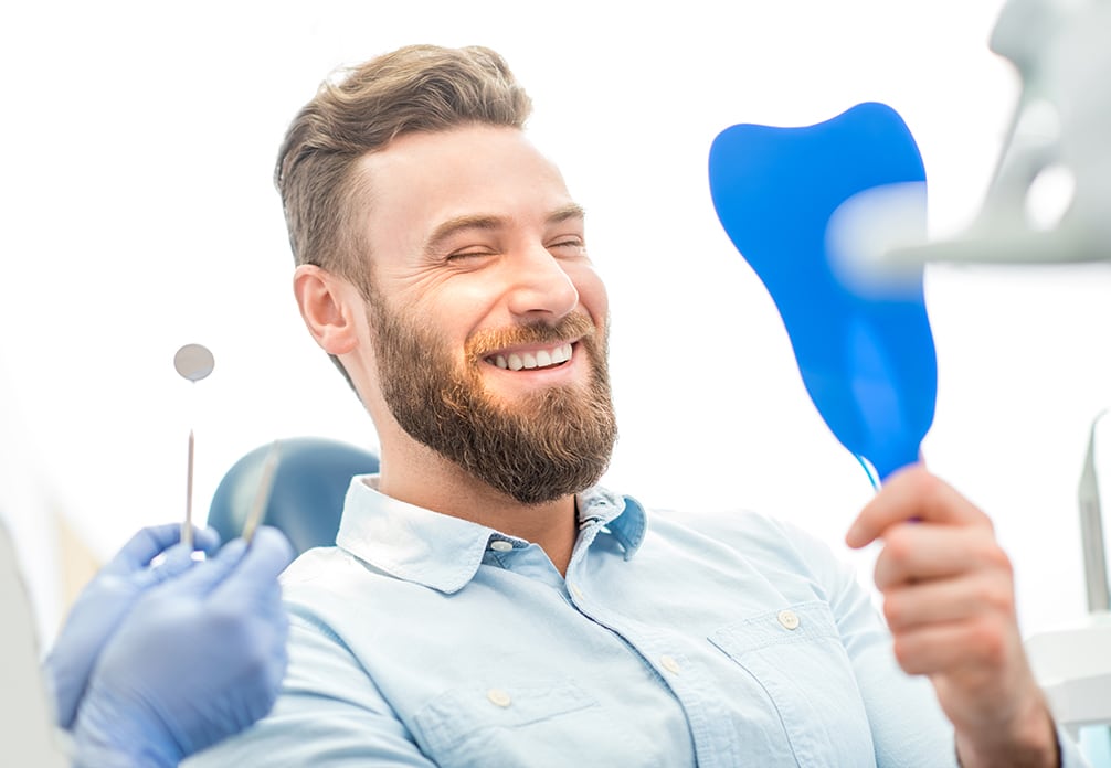 male patient smiling